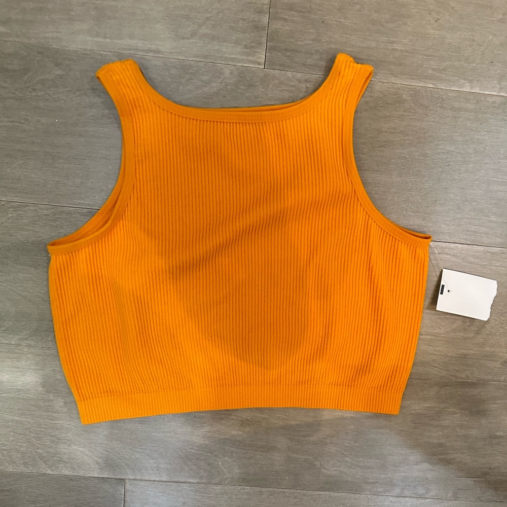Orange crop top